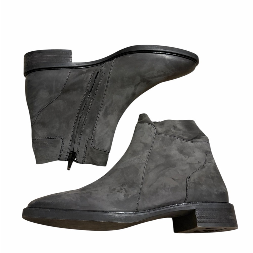 PAUL GREEN Women's Size 6.5 Tamara Nubuck Zip Bootie Iron Soft Leather